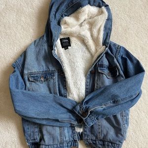 Bomber jean jacket